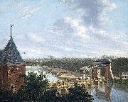 Johannes Jelgerhuis Leiden gate oil painting